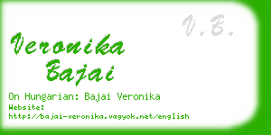 veronika bajai business card